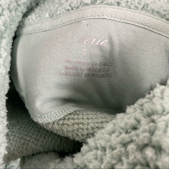 AERIE Blue Sherpa Fleece Pullover - Picture 4 of 5